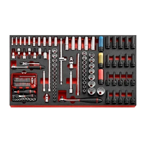 Moduł nasadek i grzechotek 1/4", 3/8", 1/2" (125 szt.), wkładka piankowa MODM.XL1 Facom