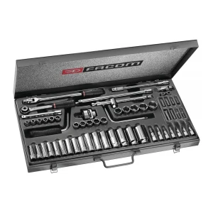 Zestaw nasadek 3/8" - 6 i 12-kątnych, 58 elementów, 7 - 24 mm J.451EP FACOM