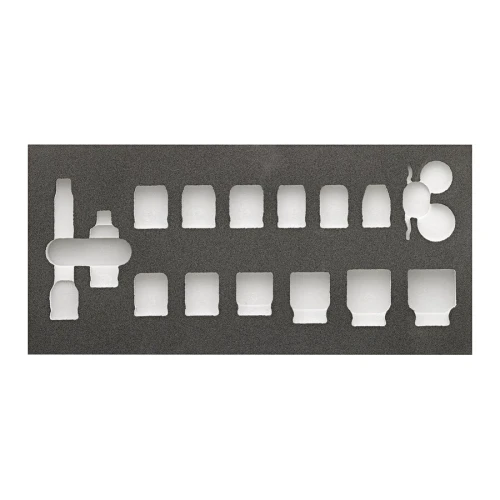 Moduł piankowy 1/3 2017 na udarowe końcówki wymienne klucza nasadowego 1/2", pusty ASW