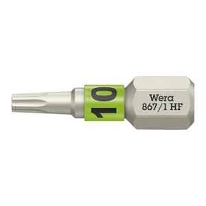 Bity 867/1 TORX® HF ciągliwo-twardy T10x25 mm z funkcją przytrzymywania Wera