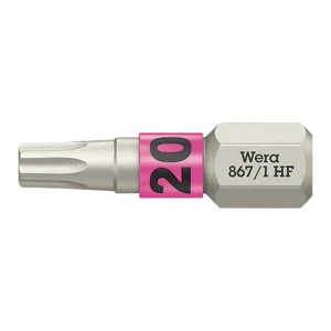 Bity 867/1 TORX® HF ciągliwo-twardy, T20x25 mm z funkcją przytrzymywania Wera