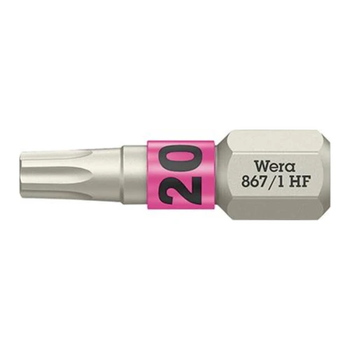 Bity 867/1 TORX® HF ciągliwo-twardy, T20x25 mm z funkcją przytrzymywania Wera