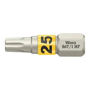 Bity 867/1 TORX® HF ciągliwo-twardy, T25x25 mm z funkcją przytrzymywania Wera