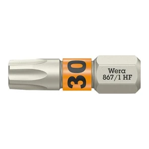 Bity 867/1 TORX® HF ciągliwo-twardy, T30x25 mm z funkcją przytrzymywania Wera