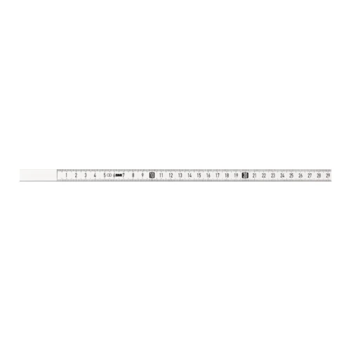 Taśma miernicza samoprzylepna 2 m x 13 mm biała lewa BMI