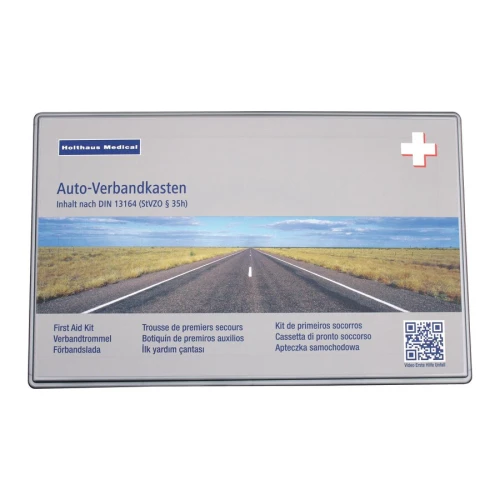Apteczka samochodowa pierwszej pomocy plastikowa DIN 13164 Holthaus Medical