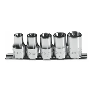 Zestaw 6 kluczy nasadowych 1/4" Torx na szynie E4-E10