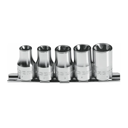 Zestaw 6 kluczy nasadowych 1/4" Torx na szynie E4-E10
