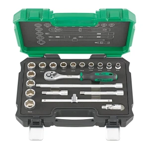 Zestaw kluczy nasadowych 3/8" 20-częściowy Fortis