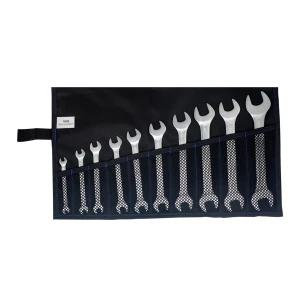 Zestaw kluczy płaskich dwustronnych DIN3110 6-27mm 10-el w zwijanym etui FORUM