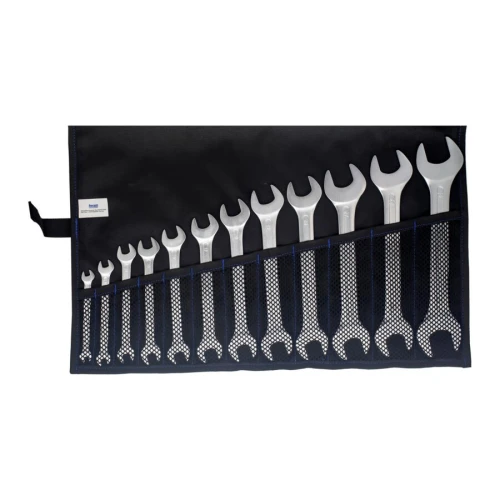 Zestaw kluczy płaskich dwustronnych DIN3110 6-32mm12-el. w zwijanym etui FORUM