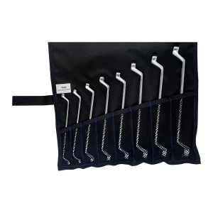Zestaw kluczy oczkowych dwustronnych, DIN838 6-22mm, 8-el., w zwijanym etui FORUM