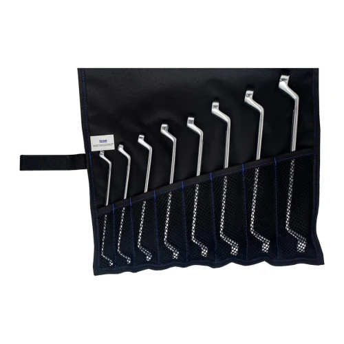 Zestaw kluczy oczkowych dwustronnych, DIN838 6-22mm, 8-el., w zwijanym etui FORUM