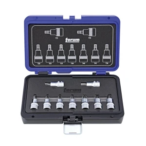 Zestaw 9 kluczy nasadowych 1/2" trzpieniowych Torx FORUM