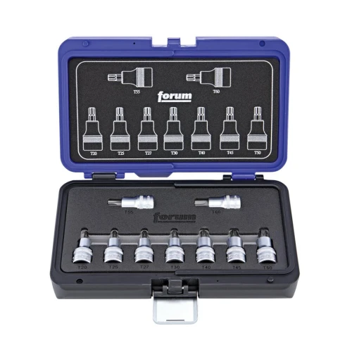 Zestaw 9 kluczy nasadowych 1/2" trzpieniowych Torx FORUM