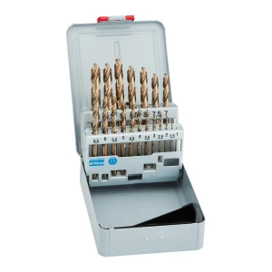 Zestaw wierteł krętych szlifowanych niepowlekanych D338VA HSSE 1-10mm 19szt. FORUM