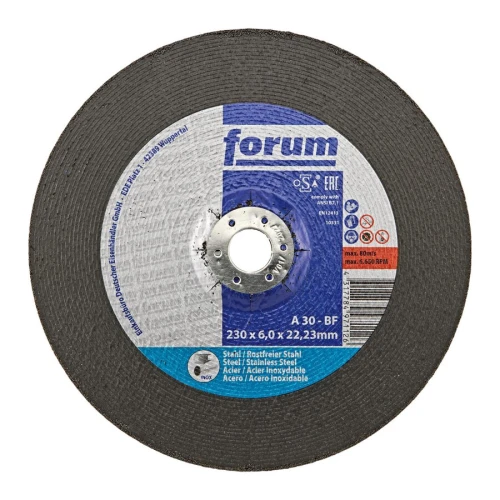 Tarcza ścierna do obróbki zgrubnej stali, 230 x 6 mm, T42 wygięta Forum