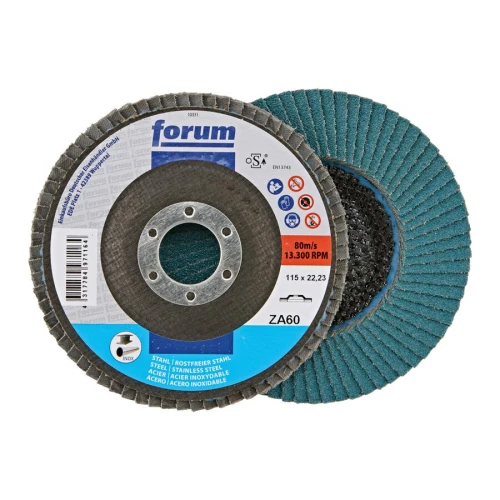 Ściernica listkowa talerzowa, prosta, 115 mm, w. ziarna 60 Forum