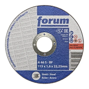 Tarcza do cięcia stali, cienka, 115 x 1,6 mm, T41 prosta Forum