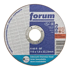 Tarcza do cięcia stali nierdzewnej, INOX 115x 1,0 mm, T41 prosta Forum