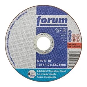 Tarcza do cięcia stali nierdzewnej, INOX 125x 1,0 mm, T41 prosta Forum