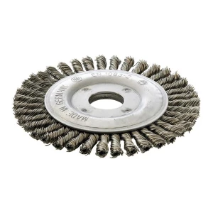 Szczotka tarczowa, drut stalowy, pleciony, wąska 115 mm Forum