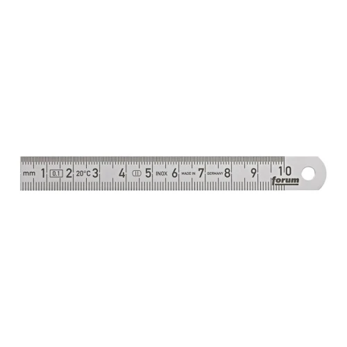 Liniał stalowy nierdzewny Inox 13x0,5 mm długość 100 mm Forum