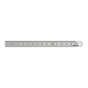 Liniał stalowy nierdzewny Inox szer. 13 mm długość 150 mm Forum