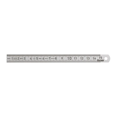 Liniał stalowy nierdzewny Inox szer. 13 mm długość 150 mm Forum