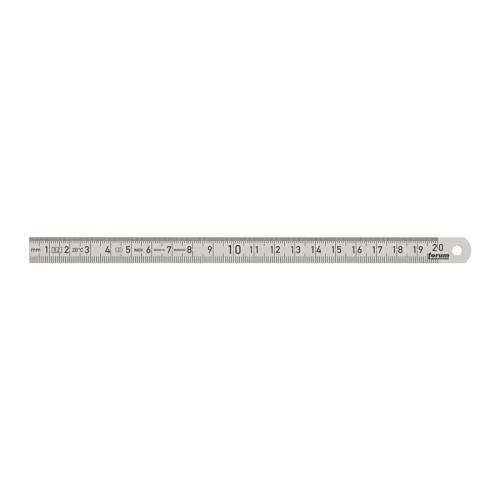 Liniał stalowy nierdzewny Inox 13 x 0,5 mm 200 mm Forum