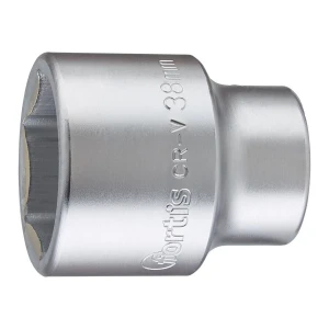 Nasadka 6-kątna 3/4" CrV chromowana 38 mm Fortis