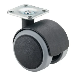 Podwójne kółko jezdne z tworzywa szt. śred. koła. 40mm nośność 30 kg z płytką