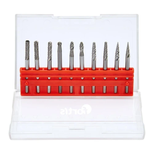 Zestaw pilników obrotowych węglik 3 mm 10 szt. Fortis