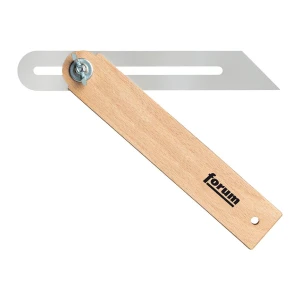 Kątownik nastawny stalowy z drewnianą stopą 200 x 35 x 24 mm Forum